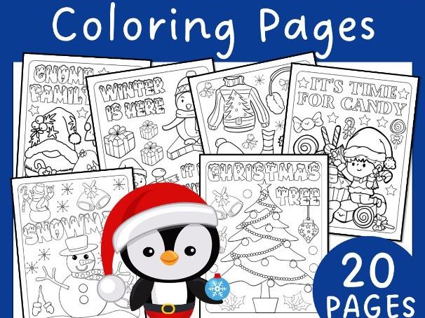 Christmas coloring sheets kindergarten december winter themed coloring pages teaching resources