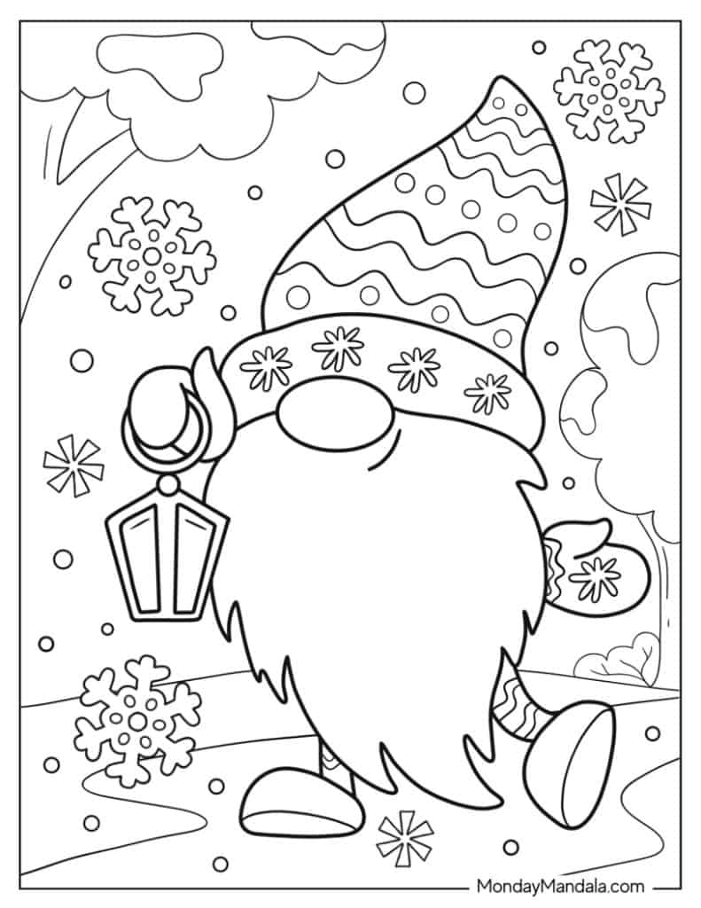 Winter coloring pages free pdf printables