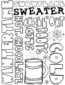 Winter coloring book winter coloring pages winter activity book