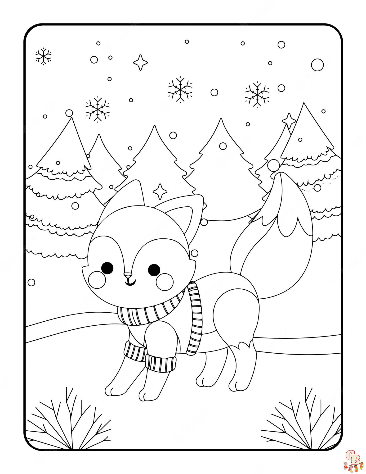 Cute winter coloring pages printable and free coloring for kids
