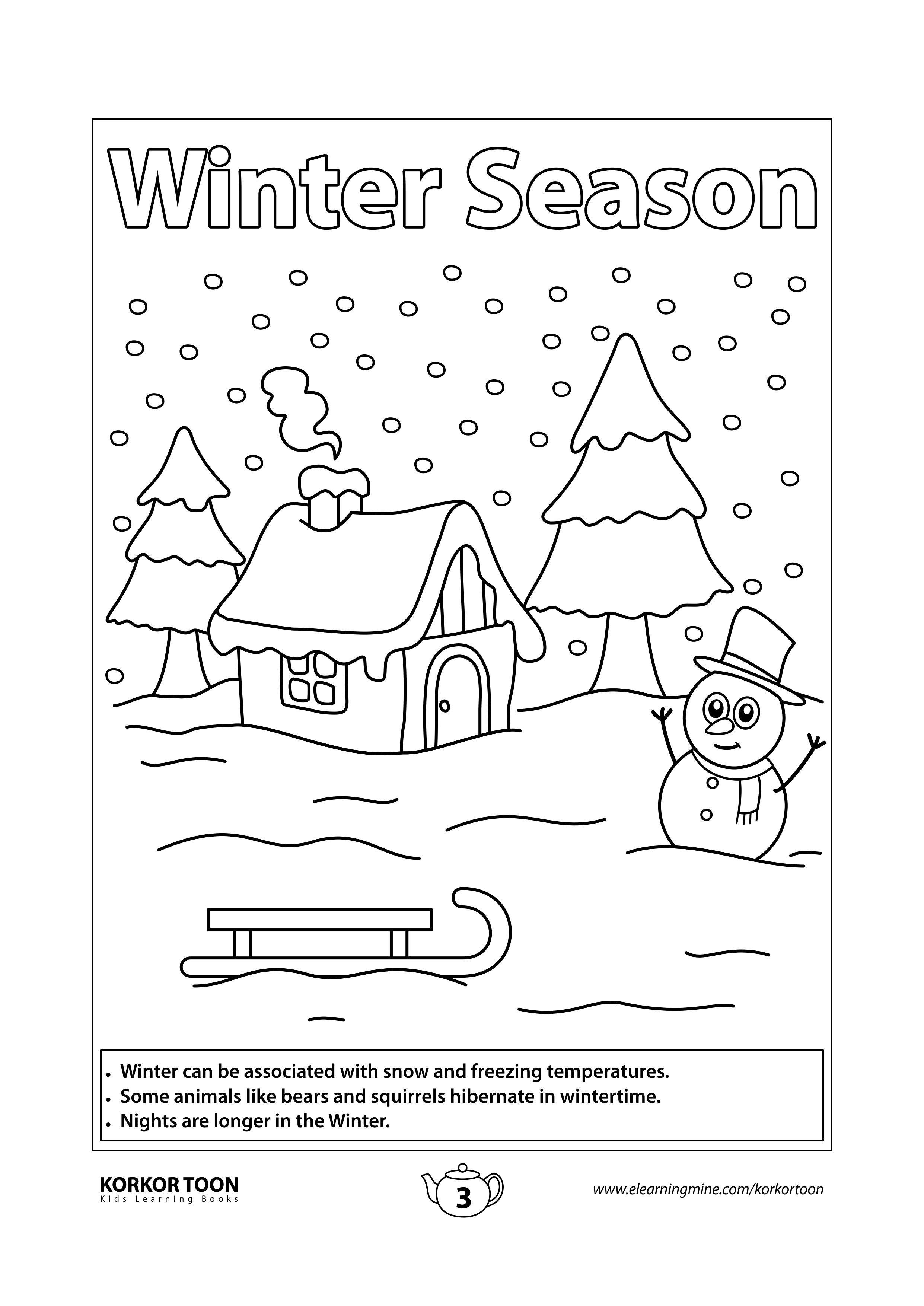 Seasons coloring book for kids winter season coloring page seasons worksheets coloring books kindergarten coloring pages