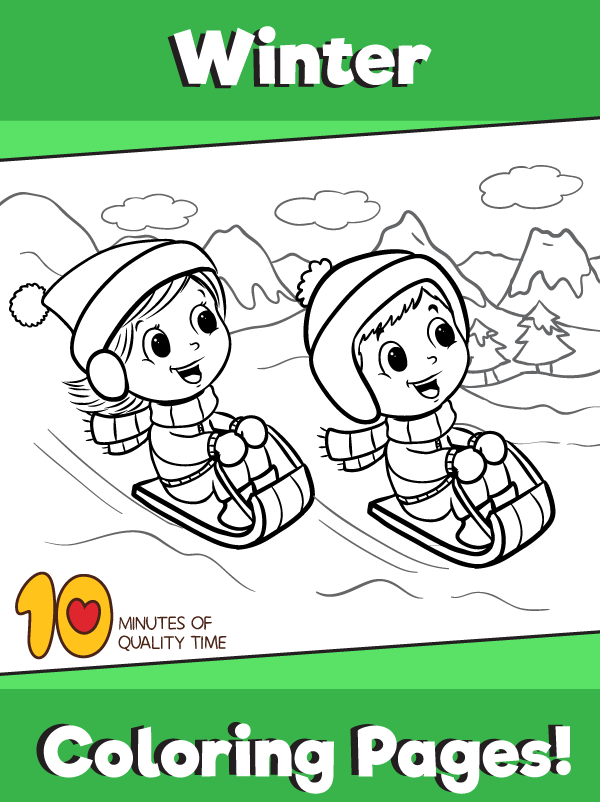 Snowy day coloring page â minutes of quality time