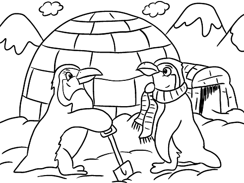Winter coloring pages free printables