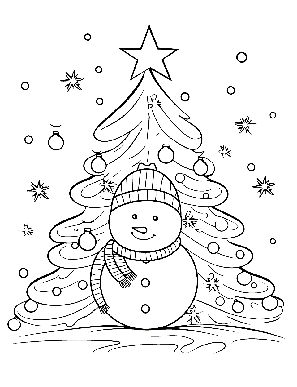 Winter coloring pages free printable sheets