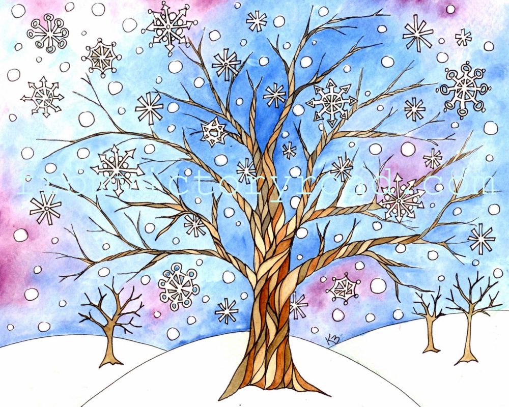 Free winter tree coloring page â from victory road