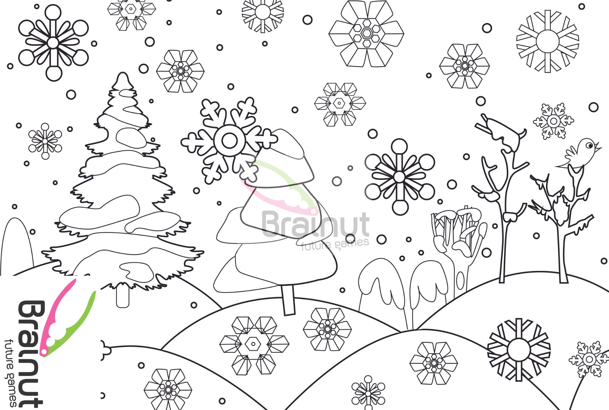 Winter coloring pages snow flakes winter color pages snow coloring pages adult color pages nature homeschool pintables