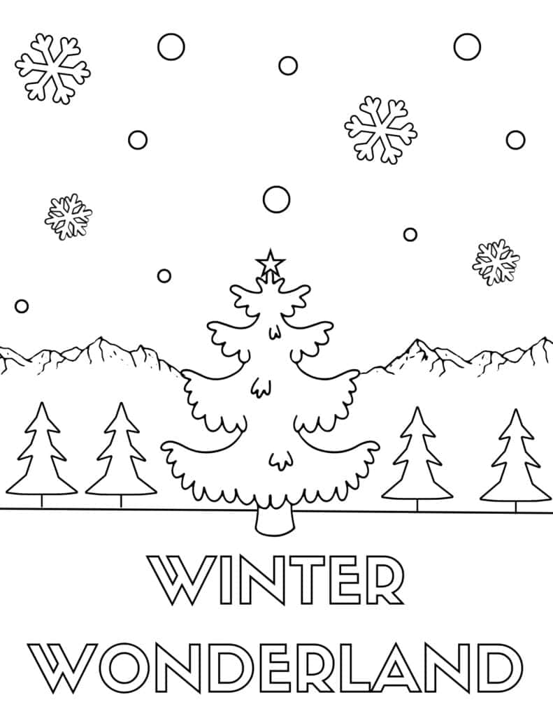 Free printable christmas tree coloring pages