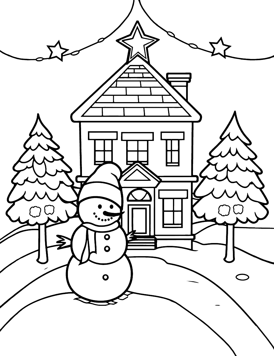 Winter coloring pages free printable sheets