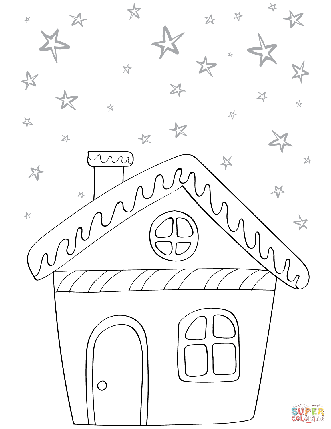 House in winter coloring page free printable coloring pages