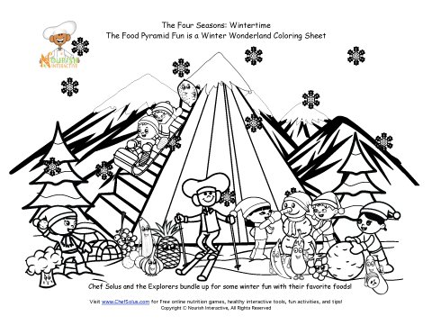 Mypyramid winter coloring page