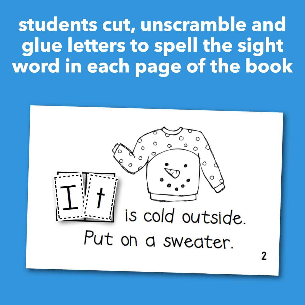 January emergent reader brrr it is cold winter sight word book