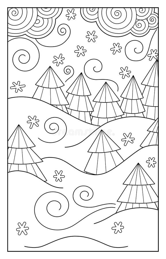 Snowy weather coloring stock illustrations â snowy weather coloring stock illustrations vectors clipart