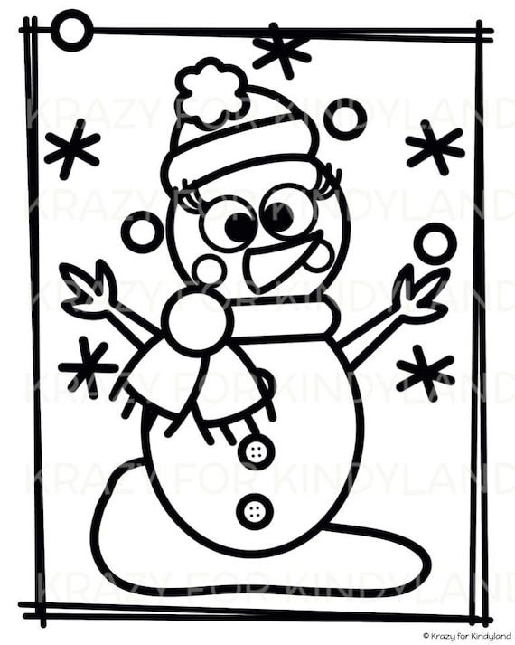 Snowman coloring pages booklet winter activity for cold weather coloring book kids coloring sheets snowmen