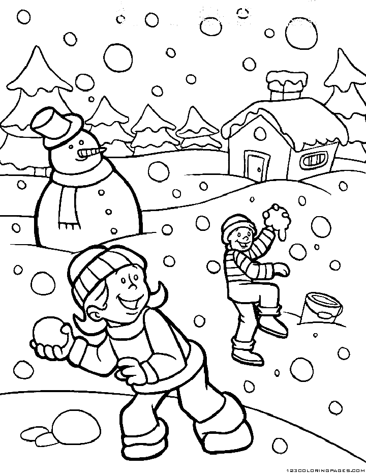 Winter coloring pages