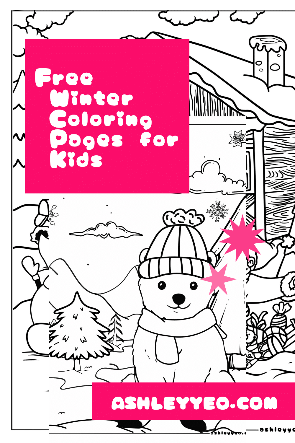 Free winter coloring pages for kids