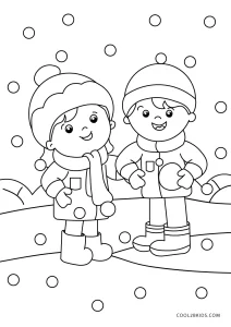 Free printable winter coloring pages for kids