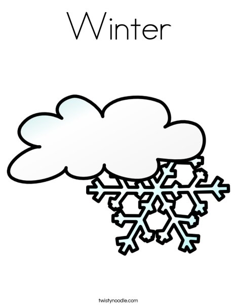 Winter coloring page