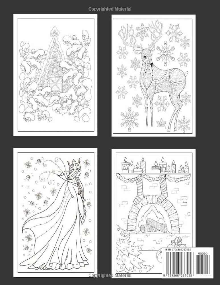 Relaxing winter coloring book an adult coloring book featuring cozy winter coloring pages with relaxing cold weather scenes cute sweet home interiors snow and nature designs fun and relaxation ma em