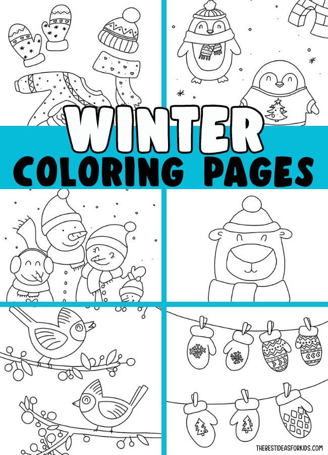 Winter coloring pages free printables