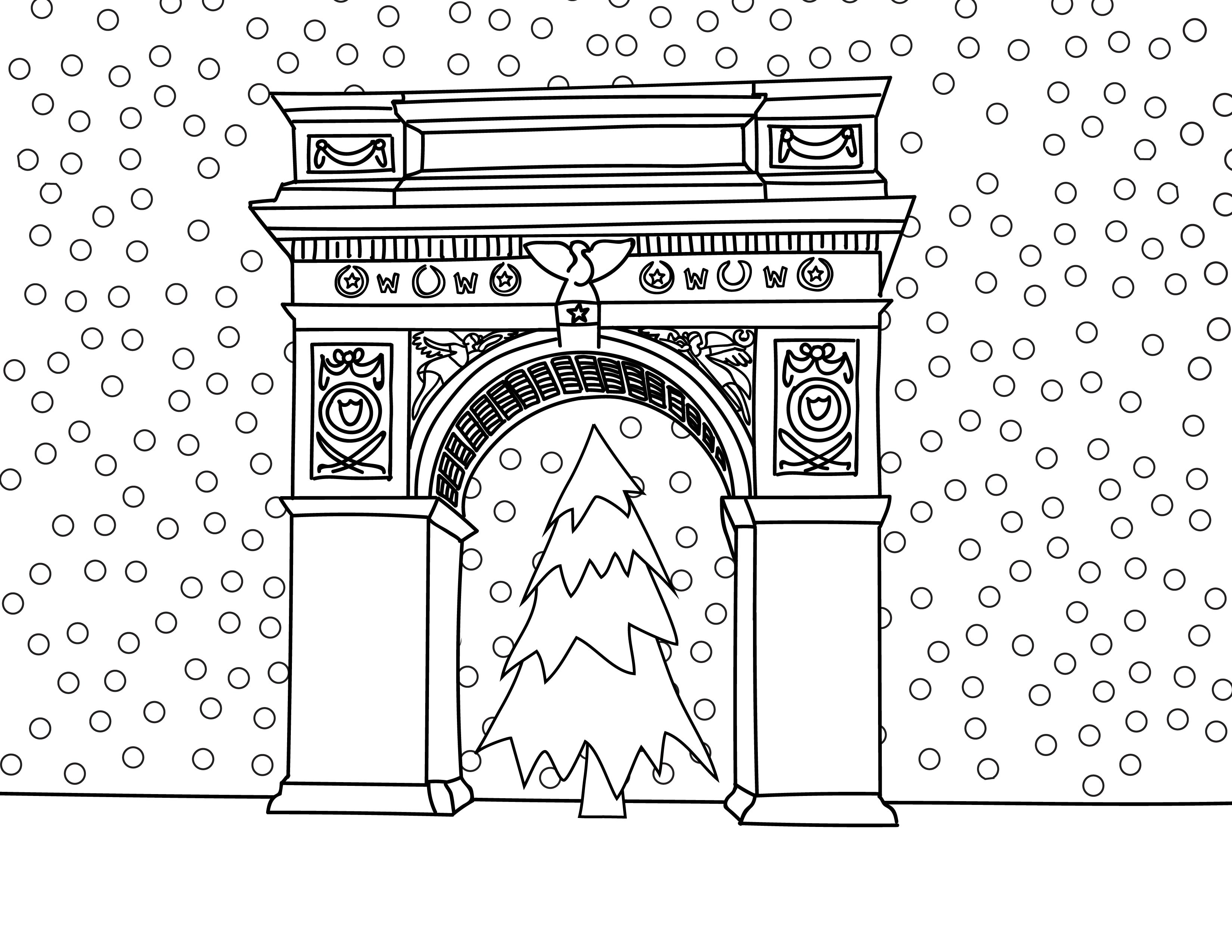 Winter wonderland coloring pages