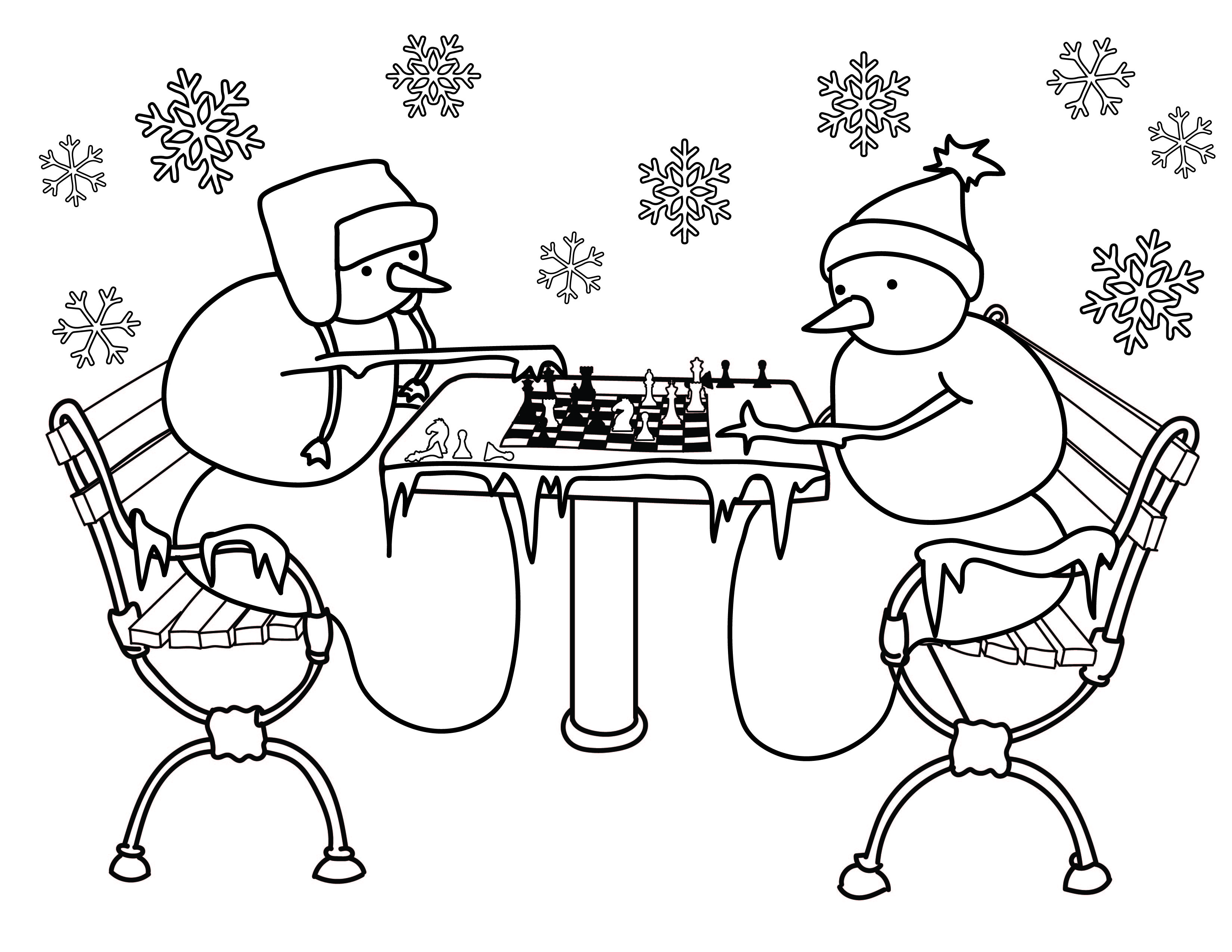 Winter wonderland coloring pages