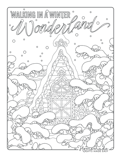 Free printable winter coloring pages for kids adults