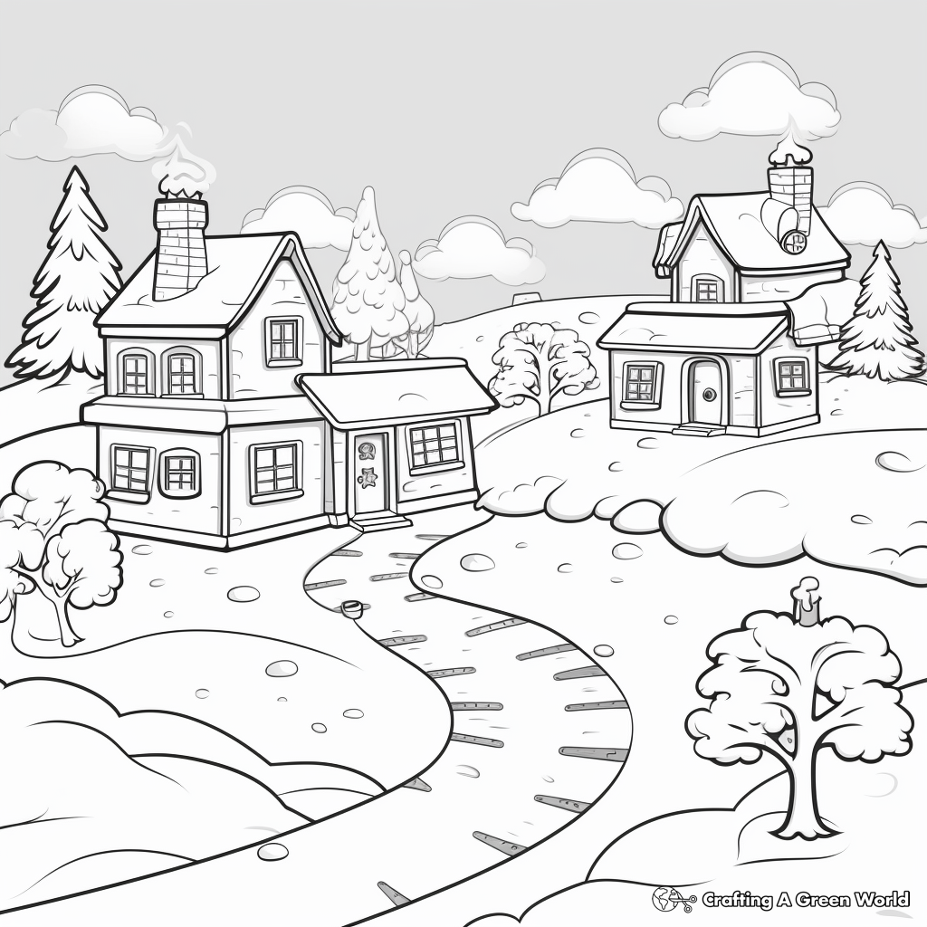 Winter coloring pages