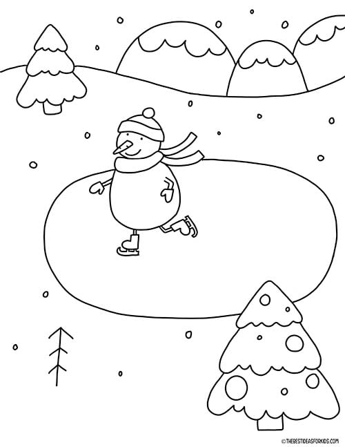 Winter coloring pages free printables