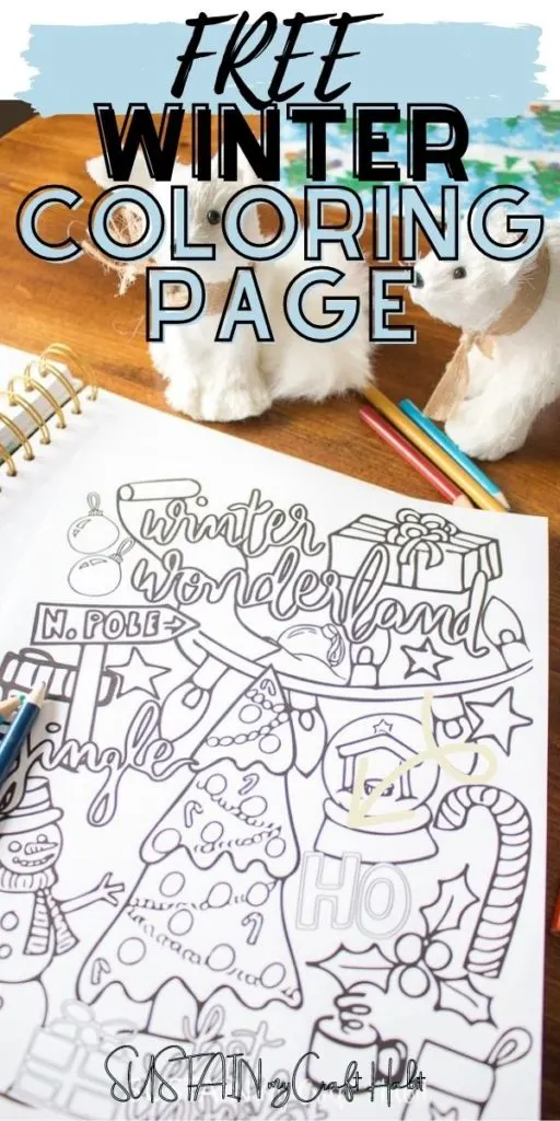 Winter wonderland coloring page â sustain my craft habit