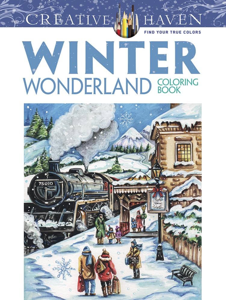 Creative haven winter wonderland coloring book adult coloring books seasons goodridge teresa books