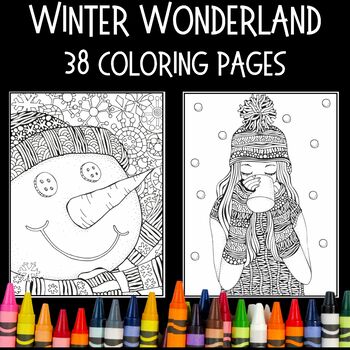 Winter wonderland coloring coloring pages by teachers helper