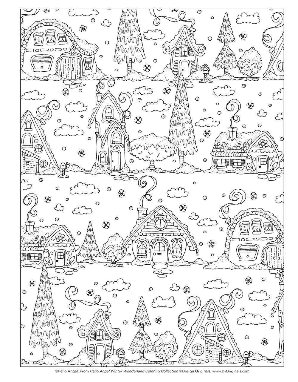 Hello angel winter wonderland coloring collection â fox chapel publishing co