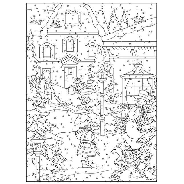 Creative haven winter scenes coloring book