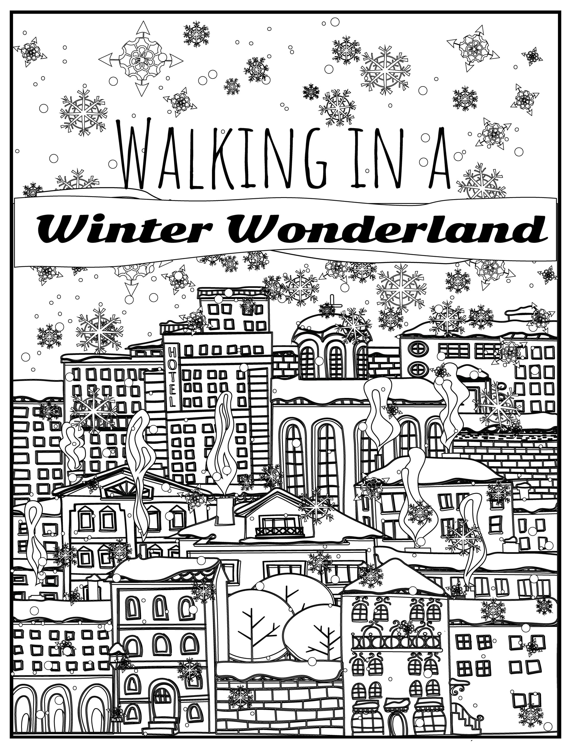 Winter wonderland personalized giant coloring poster x â debbie lynn