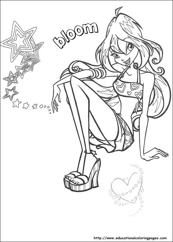 Winx club coloring pages free for kids