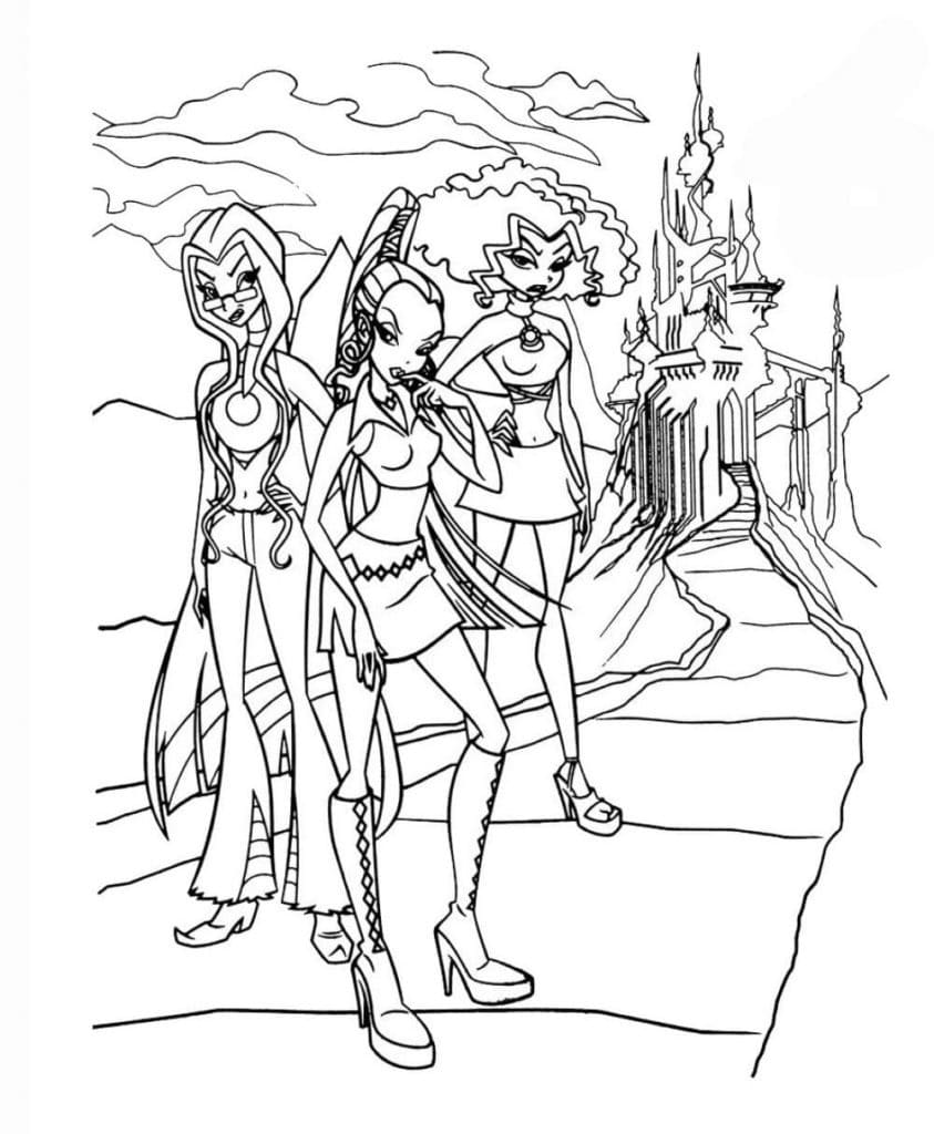 Winx club trix coloring page