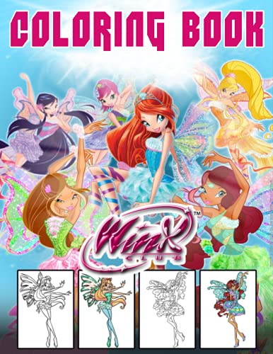 Winx club coloring book the most known characters of winx club for coloring in action pose its amazing coloring time with these high