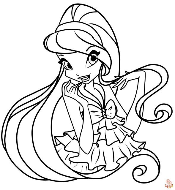 Winx club coloring pages free and printable