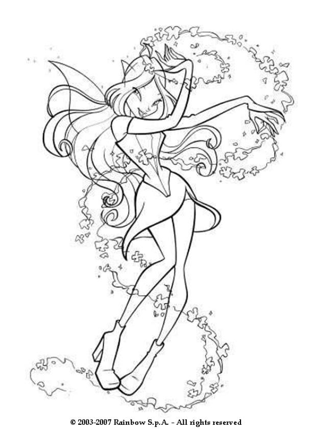 Winx club fairy coloring pages