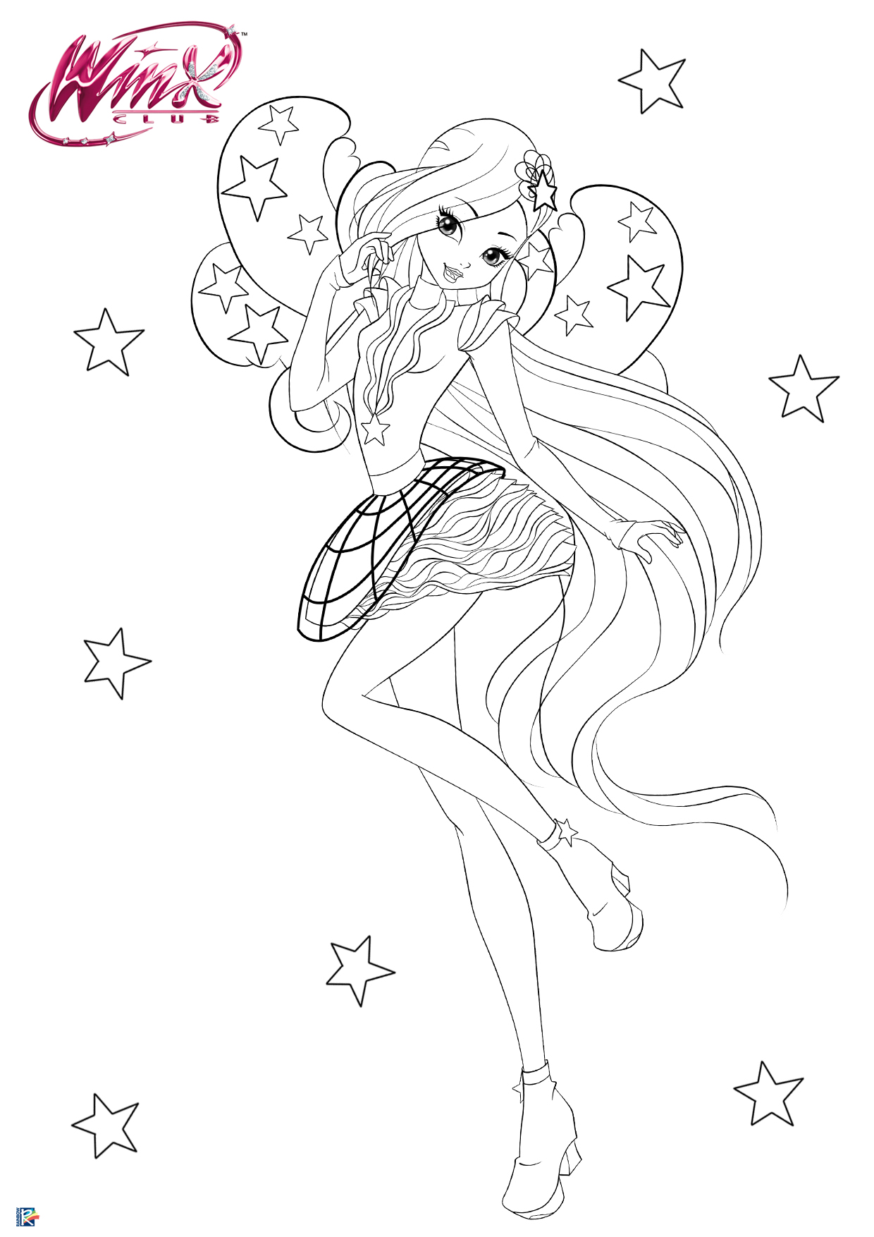 Winx club season coloring pages with cosmix transformation