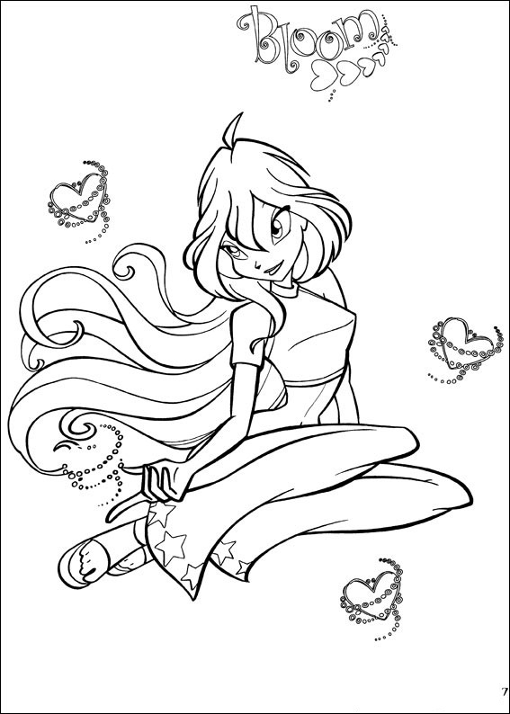 Free printable winx club coloring pages for kids