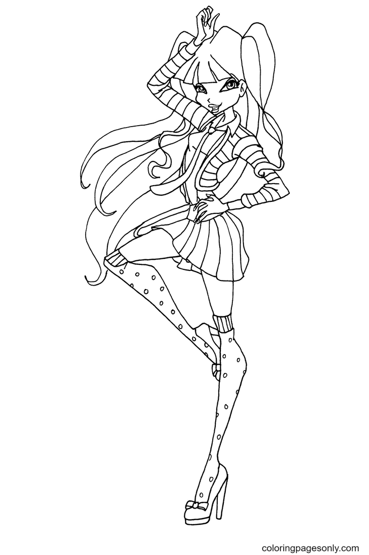 Winx club musa coloring pages printable for free download