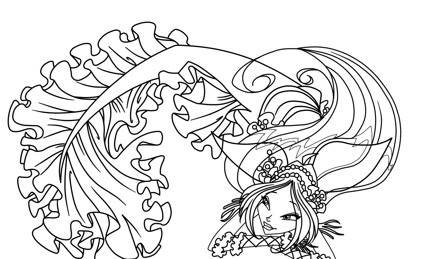 Fairy coloring pages winx fairy big coloring page