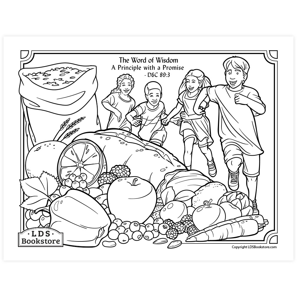 The word of wisdom coloring page