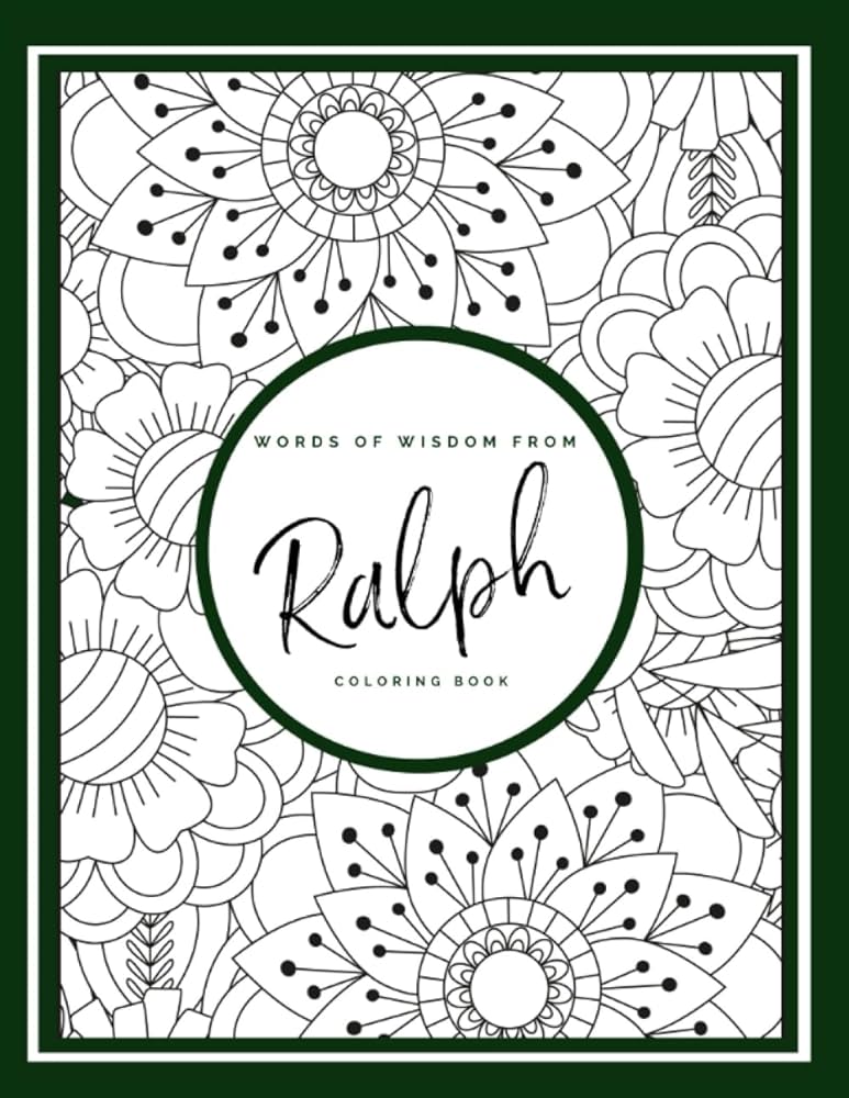 Words of wisdom series ralph coloring book twenty five inspirational quotes from ralph waldo emerson bined with coloring pages joy book books