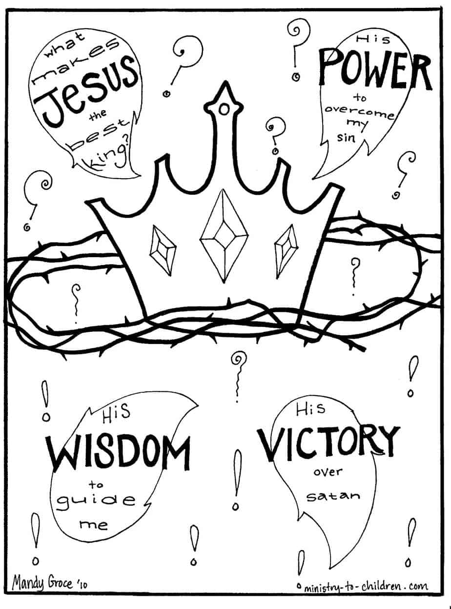 Gospel coloring pages what makes jesus the best king