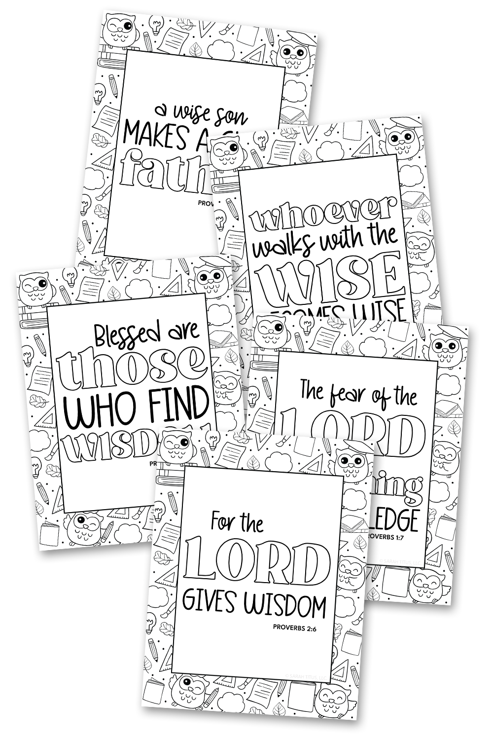 The lord gives wisdom coloring sheets â sarah titus