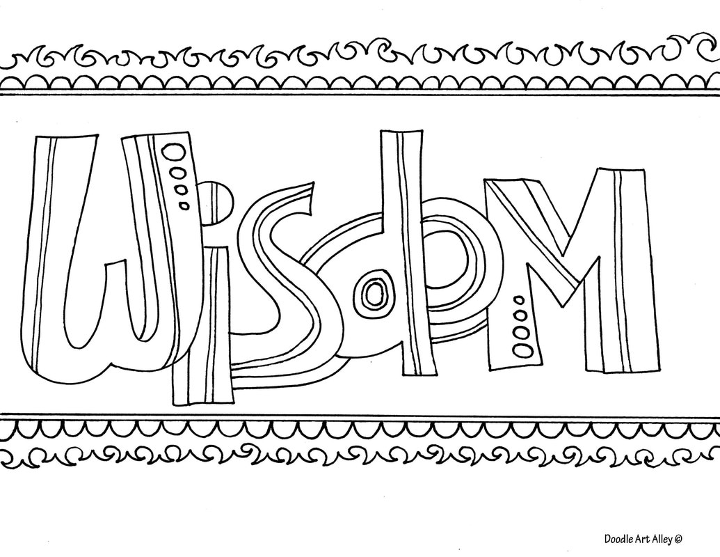 Word coloring pages