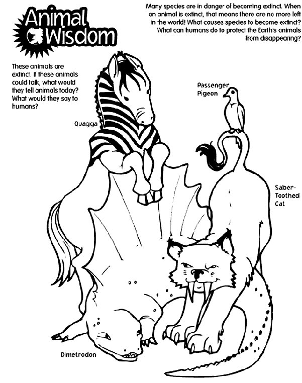 Animal wisdom ii coloring page