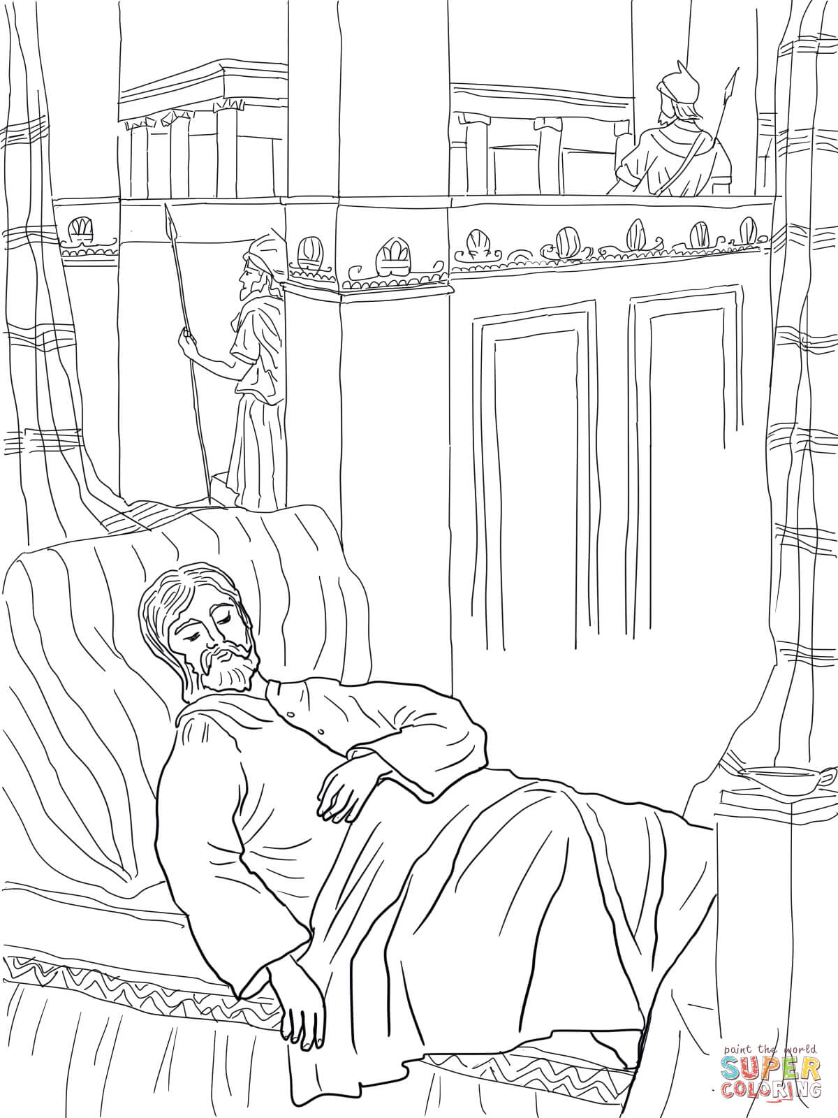 Solomon asks for wisdom coloring page free printable coloring pages